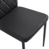 Modern 5 Piece Dining Table Set With Glass Top And Chairs - Black - Image 14