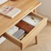 Computer Desk, Study Desk With Drawer Simple Work From Home - Oak Natural - Image 8