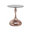 Modern Minimalist Coffee Table Carbon Steel Legs Tempered Glass Top - Rose Gold - Image 6