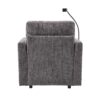 Multifunctional Recliner With Storage Backrest And Cell Phone Bracket Chenille For Living Room And Bedroom - Gray - Image 17