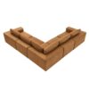 Modular Sectional With Wide Seat Free Combination L Shaped Couch Set Cloud Upholstered Minimalist Boneless Sofa - Brown - Image 9