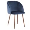 Fran - Contemporary Dining Chair (Set of 2) - Walnut / Blue - Image 2