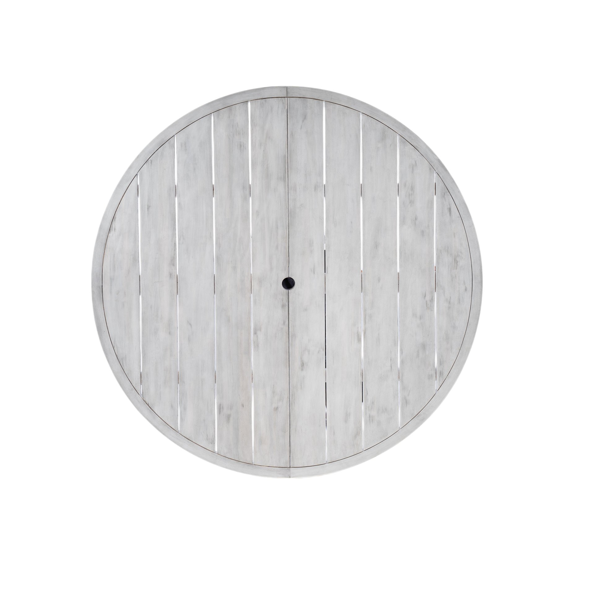 Outdoor Dinning Set 4 Person Outdoor Wooden Dinning Set With An Umbrella Hole And Removable Cushions For Patio, Backyard, Garden - Antique Gray - Image 18