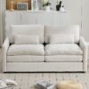 Cozy Upholstered Loveseat Sofa Oversized Comfy Comfy Cloud Sofa Double Cushion Loveseat Sofa Plush Cushion Sofa Couch For Living Room - Beige - Image 9