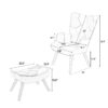 Accent Chair With Ottoman, Living Room Chair And Ottoman Set, Comfy Side Armchair For Bedroom, Creative Splicing Cloth Surface - Colorful - Image 8