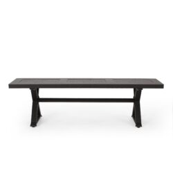 Outdoor Dining Bench - Antique Matte Black