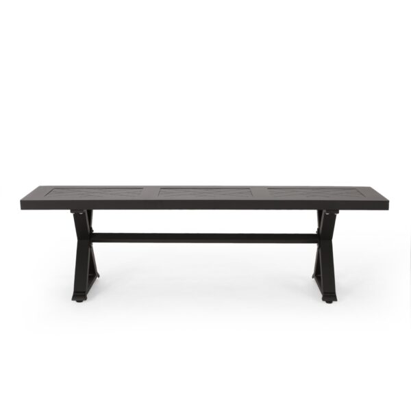 Outdoor Dining Bench - Antique Matte Black