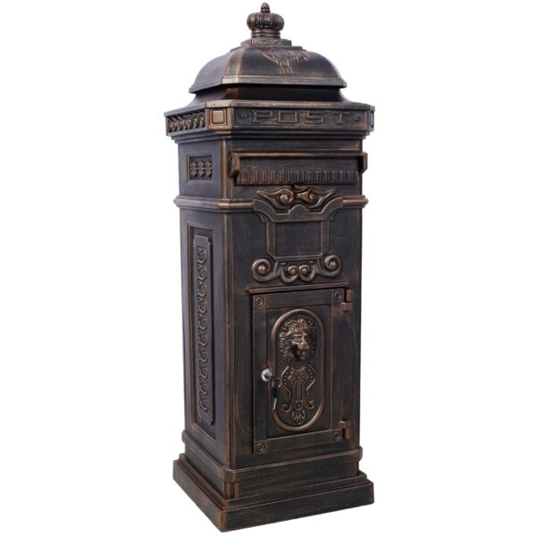 Mailboxes Residential Large Capacity Letter Box Aluminum - Bronze
