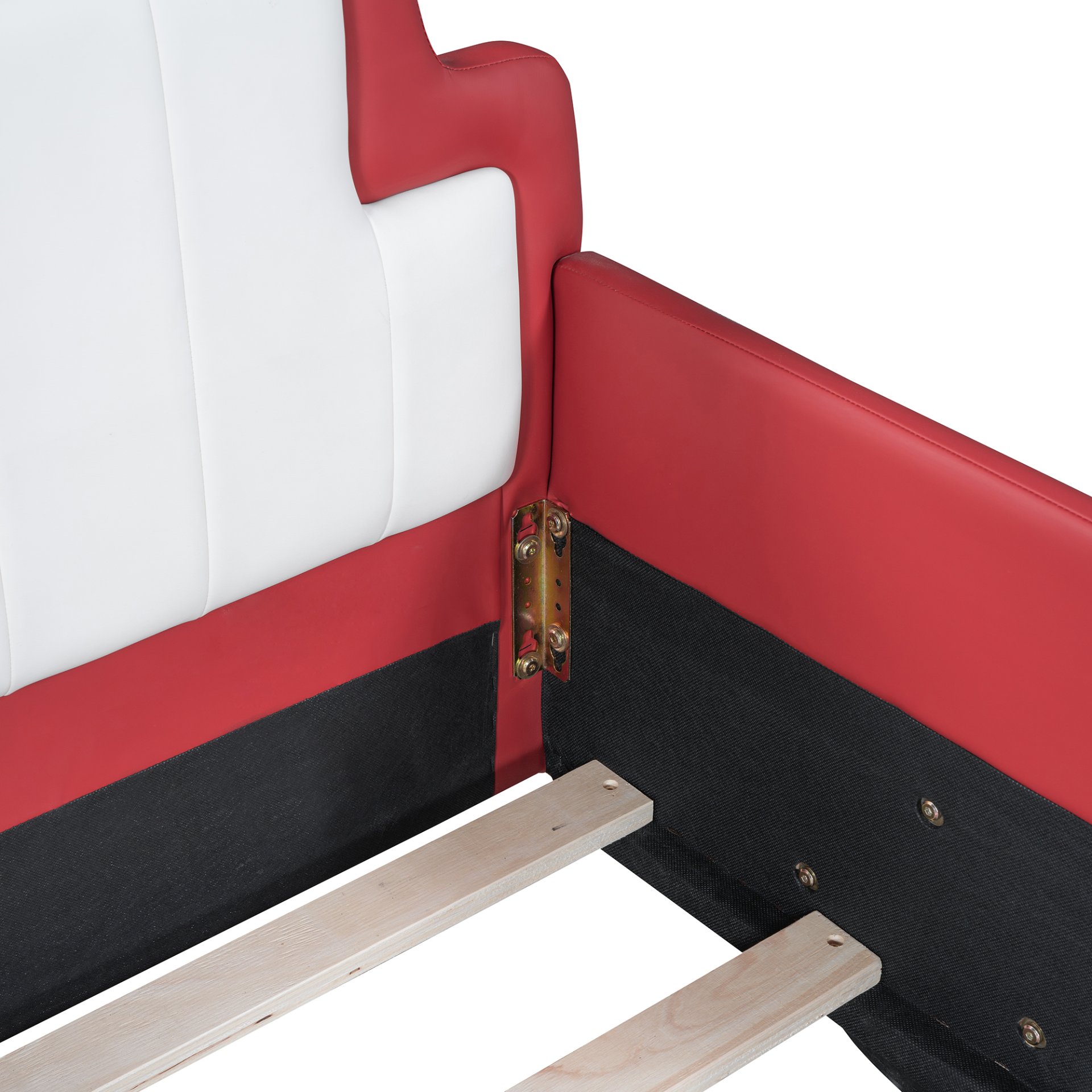 Twin Size Race Car Shaped Platform Bed & Wheels - Red - Image 8