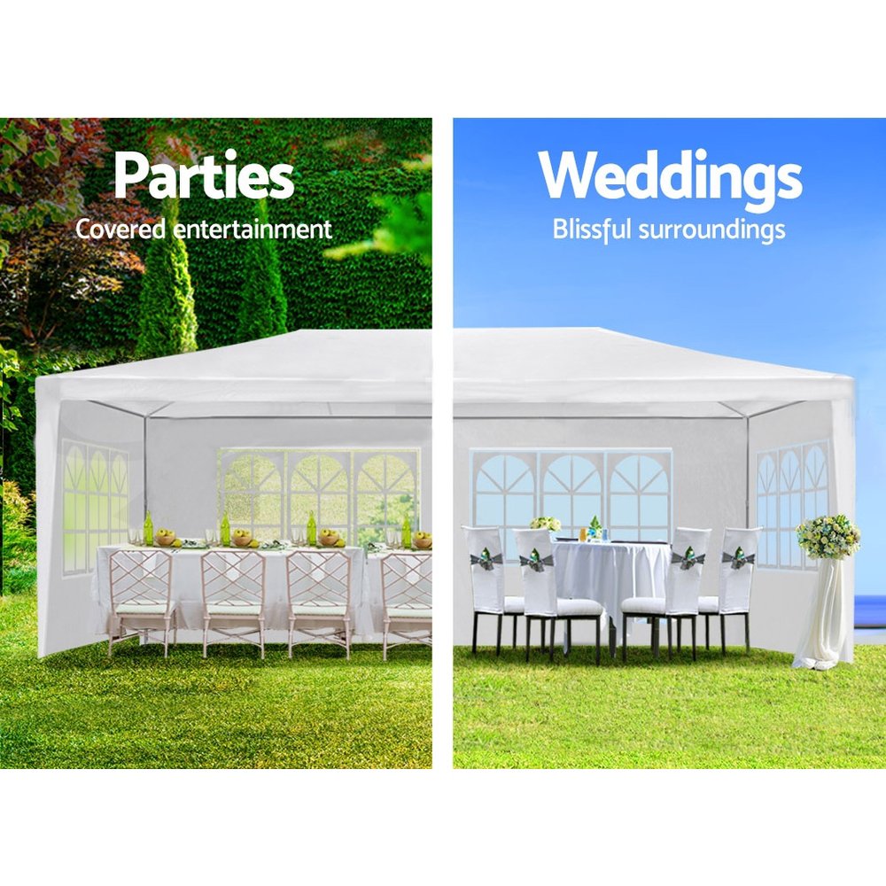 10X30' Wedding Party Canopy Tent Outdoor Gazebo With 8 Removable Sidewalls - White - Image 11