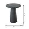 Round Side Table With Pedestal Base - Black - Image 12