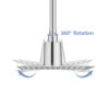 Square Rain Shower Head Ultra Thin 304 Stainless Steel Ceiling / Wall Mount Bath Fixture - Chrome - Image 9