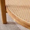 Modern Style Circular Double Layer Tea Table With Rattan Weave - Natural Wood - Image 7