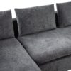 Modern L Shaped Sectional Sofa With Storage Chenille, Upholstered Couch - Gray - Image 15