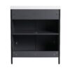 Contemporary Freestanding Bathroom Vanity & Adjustable Shelves - Light Coffee - Image 8