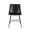Modern Upholstered Dining Chair With Metal X Base (Set of 2) - Black - Image 2