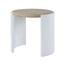 Zoma - High Gloss End Table - Oak / White