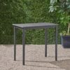 Outdoor Minimalist Acacia Wood Rectangle Bar Table - Dark Gray - Image 4