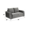 Wenona - Velvet Loveseat - Gray - Image 6