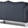Elegant Transitional Loveseat - Black - Image 3