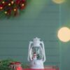 Christmas Plastic / Resin Lantern With Snowman & Tree LED / Water Spinning / 6 Hours Timer, 3*AA Batteries Required - White / Multi - Image 3
