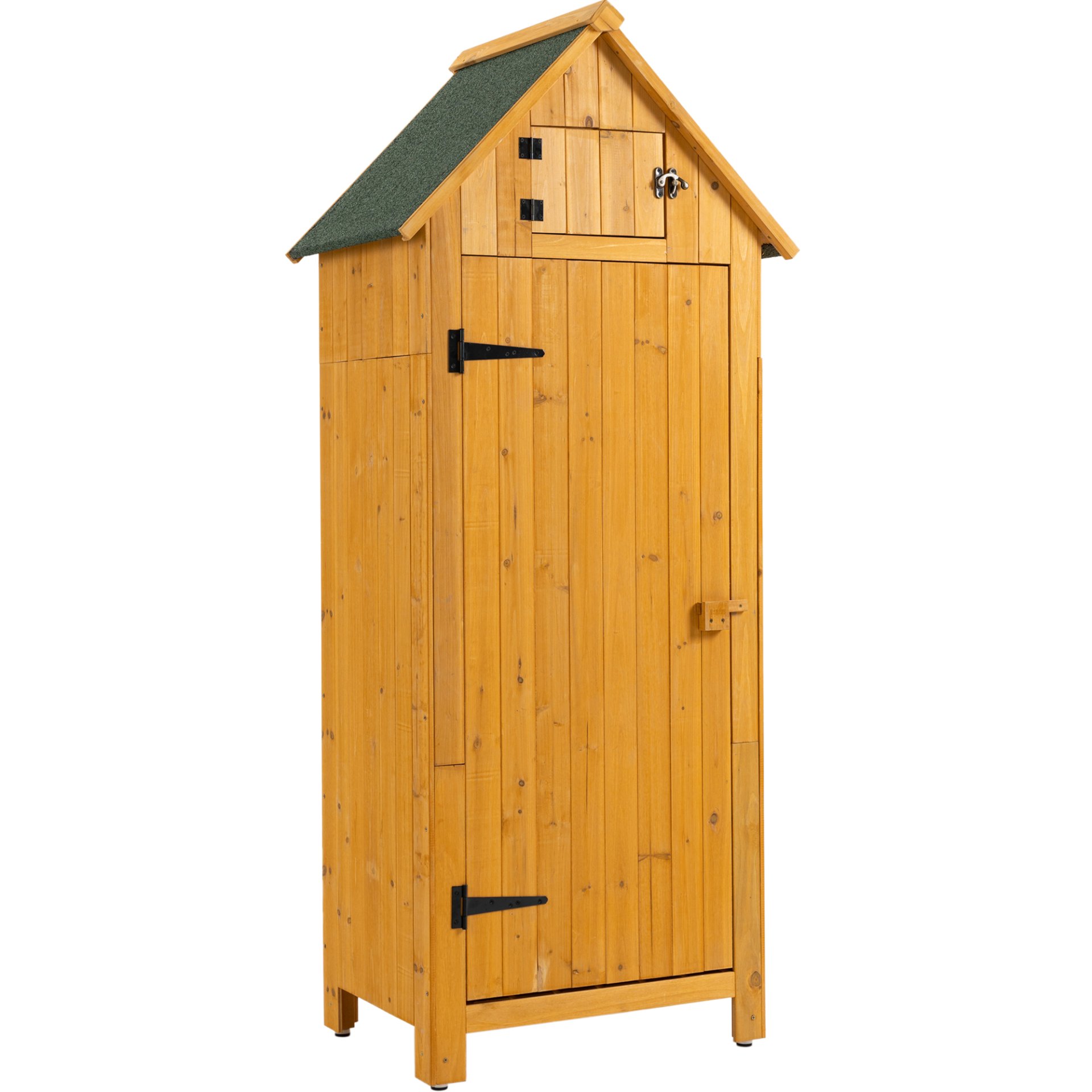 Outdoor Storage Cabinet Tool Shed Wooden Garden Shed - Natural - Image 13