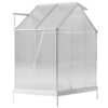 Polycarbonate Greenhouse, Heavy Duty Outdoor Aluminum Walk-In Green House Kit With Rain Gutter, Vent And Door For Backyard Garden - Aluminium - Image 5