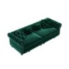 3 In 1 Pull Out Sofa Bed, Convertible Sleeper Sofa Bed, 3 Seater Sofa With Movable Ottoman - Green - Image 22