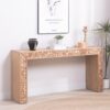 Rustic Wood Console Table With Natural Log Accents, Entryway Table, Narrow Sofa Table, Hallway Accent Table, Modern Farmhouse Style - Natural - Image 2