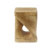 Mgo Twist Shape Side Table With Wood - Like Texture - Natural - Image 8