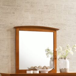 Elegant Wall Mirror - Oak