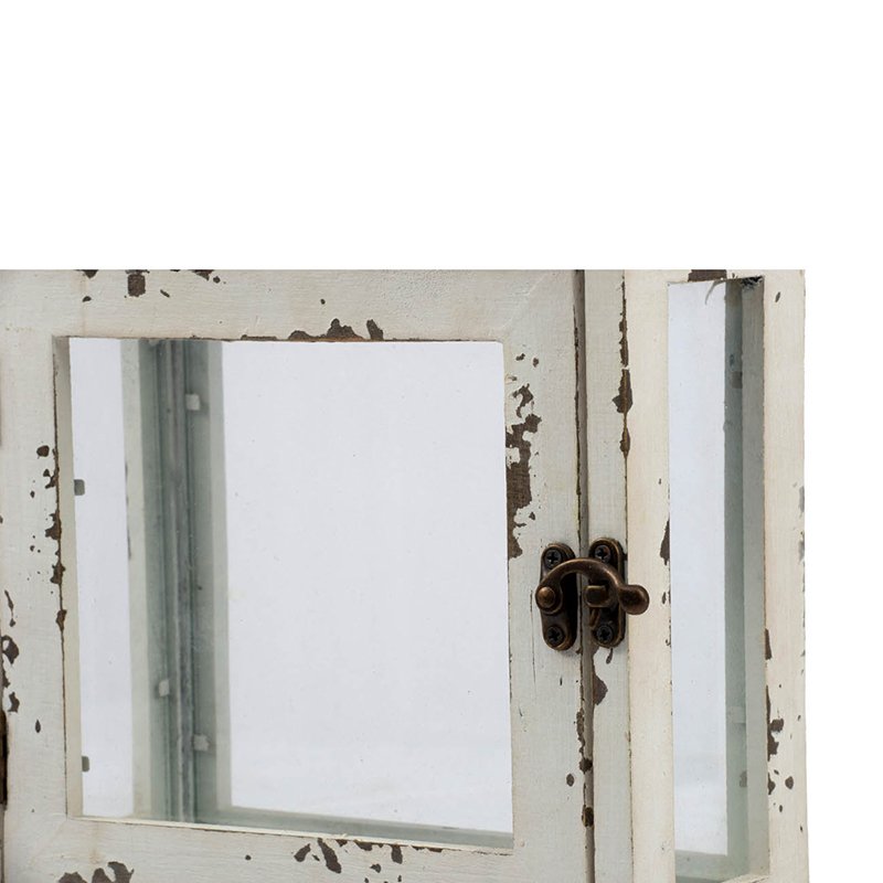 Wooden Candle Lantern Decorative, Hurricane Lantern Holder Decor For Indoor Outdoor, Home Garden Wedding - White - Image 11