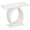 Console Table With Oval Base And Reinforced Bottom Plate For Stability - Beige - Image 6