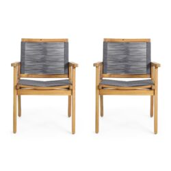 Outdoor Dining Chair (Set of 2) - Dark Gray