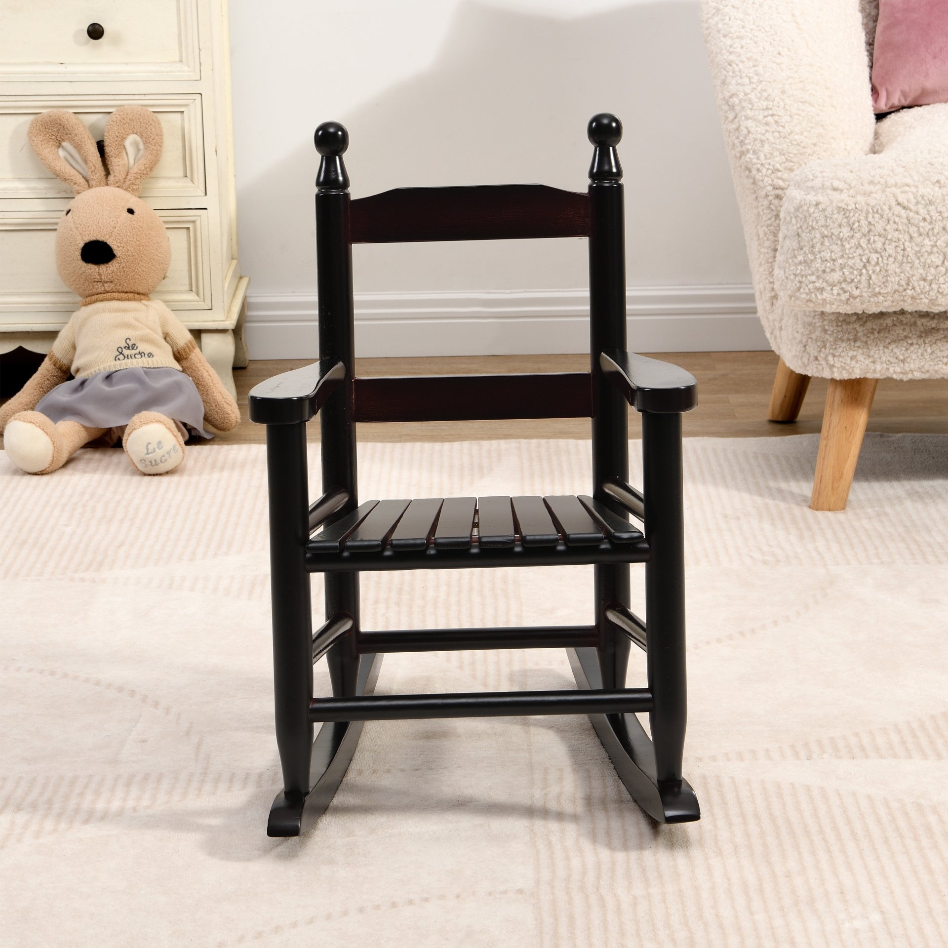 Style Children's Rocking Chair For Indoor Or Outdoor - Espresso - Image 4