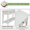 Classic Retro Style Console Table With 3 Top Drawers And Open Style Bottom Shelf - Antique White - Image 6