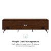 Contemporary 2 Door Minimalist TV Stand For TVs Up To 80" - Dark Walnut - Image 5