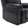3 Seater Home Theater Recliner Manual Recliner Chair With Two Built-In Cup Holders For Living Room - Black - Image 14
