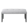6 Pieces Dining Room Table Set, Rustic Farmhouse Dining Room Rectangular Table With 4 Upholstered Chairs And Bench, Solid Wood Kitchen Dining Table Set For 6 Persons - Gray - Image 20