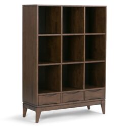 Harper - Cube Storage With Drawers - Walnut Brown