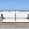 Chic Wide Outdoor Loveseat With Cushions Ideal For Stylish Outdoor Relaxation - Gray Mix - Image 2
