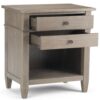 Carlton - Bedside Table - Distressed Gray - Image 3