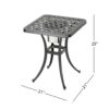 Outdoor Cast Aluminum Bistro Table With Ice Bucket - Black Copper - Image 3