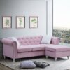 Raisa - Sofa Chaise - Pink - Image 4