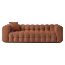 Eden - Modern Tufted Chesterfield Sofa - Burnt Orange / Orange