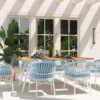 Maiden - Barrel Back Aluminum & Rope Outdoor Patio Dining Chair, Sunproof Olefin (Set of 2) - Sky Blue - Image 6