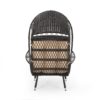 Doris - Outdoor Wicker Standing Basket Chair With Cushion - Brown - Image 9