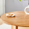 Chinese Countryside Retro Solid Wood Round Table, Simple Modern Imitation Rattan Table - Wood - Image 13