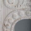 Large Wooden Wall Art Panels With Distressed Round Mirror Accents (Set of 2) - White - Image 9