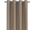 2 Pieces Set, Curtain Panel, 100% Blackout, Grommet, Thermal Insulation Polyester, Versatile Use - Brown - Image 4